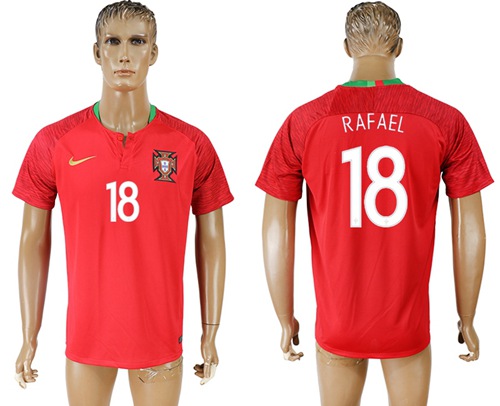 Portugal #18 Rafael Home Soccer Country Jersey - Click Image to Close
